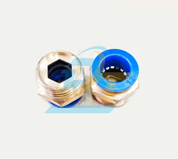 Đầu nối hơi thẳng ren ngo&agrave;i 21 ống 12 China PC12-04  China | Gi&aacute; rẻ nhất - C&ocirc;ng Ty TNHH Thương Mại Dịch Vụ Đạt T&acirc;m