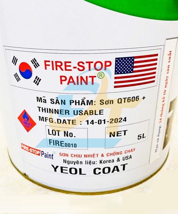 Sơn chống cháy chịu nhiệt 600°C FIRE-STOP PAINT 5L  FIRE-STOPPAINT | Giá rẻ nhất - Công Ty TNHH Thương Mại Dịch Vụ Đạt Tâm