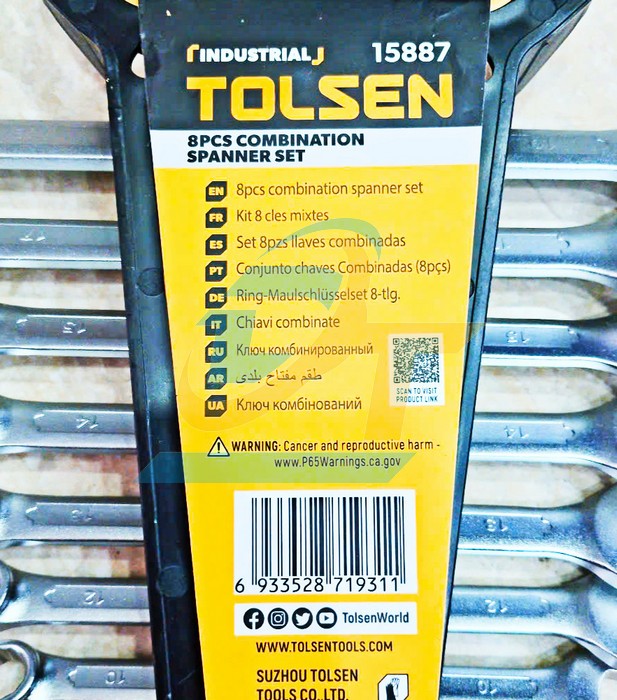 Bộ cờ lê vòng miệng 8 chi tiết 8-19mm Tolsen 15887  Tolsen | Giá rẻ nhất - Công Ty TNHH Thương Mại Dịch Vụ Đạt Tâm
