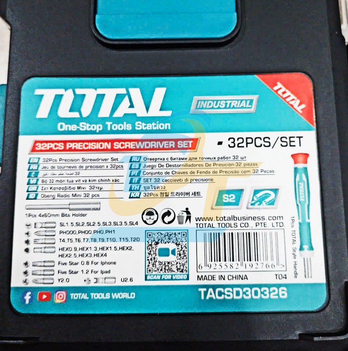 Bộ tua vít điện tử 32 chi tiết Total TACSD30326  Total | Giá rẻ nhất - Công Ty TNHH Thương Mại Dịch Vụ Đạt Tâm