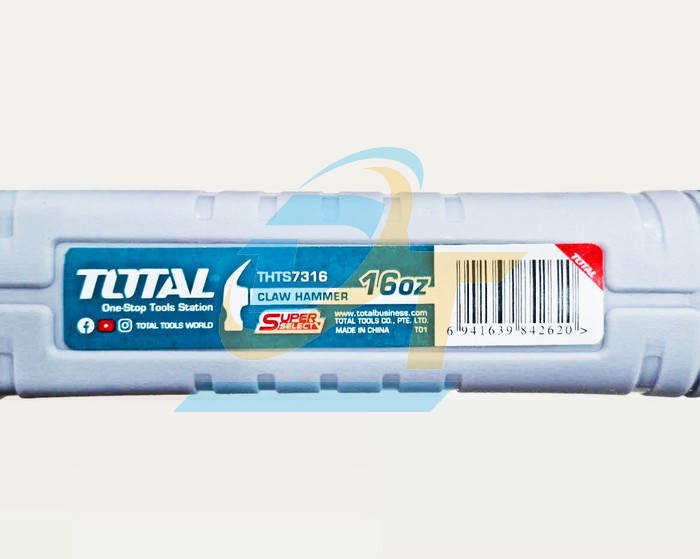 Búa nhổ đinh 450g Total THTS7316  Total | Giá rẻ nhất - Công Ty TNHH Thương Mại Dịch Vụ Đạt Tâm