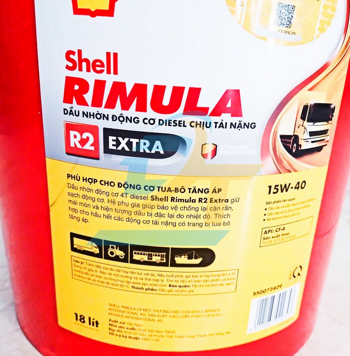 Dầu động cơ Shell Rimula R2 Extra 15W-40 18L  Shell-Spirax | Giá rẻ nhất - Công Ty TNHH Thương Mại Dịch Vụ Đạt Tâm