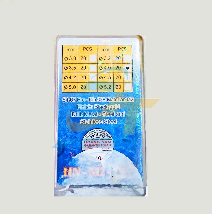 Mũi khoan inox đen vàng Hoàng Nam HN-M2-135 4mm  HOANGNAM | Giá rẻ nhất - Công Ty TNHH Thương Mại Dịch Vụ Đạt Tâm