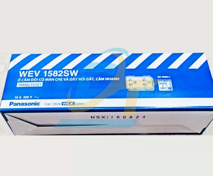Ổ cắm đ&ocirc;i 3 chấu 16A 250VAC Panasonic WEV1582SW WEV1582SW Panasonic | Gi&aacute; rẻ nhất - C&ocirc;ng Ty TNHH Thương Mại Dịch Vụ Đạt T&acirc;m