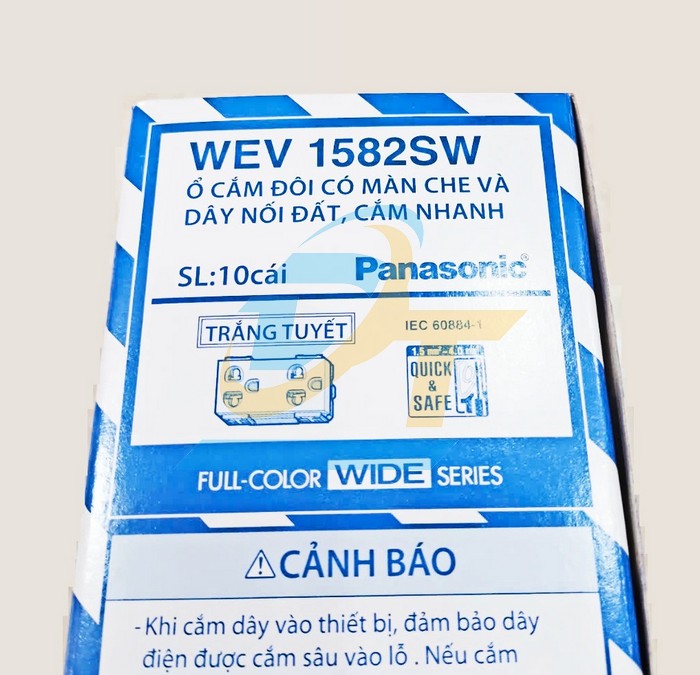 Ổ cắm đ&ocirc;i 3 chấu 16A 250VAC Panasonic WEV1582SW WEV1582SW Panasonic | Gi&aacute; rẻ nhất - C&ocirc;ng Ty TNHH Thương Mại Dịch Vụ Đạt T&acirc;m