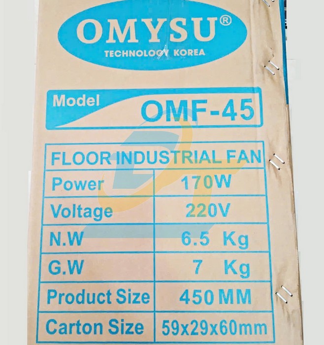 Quạt sàn công nghiệp 450mm 170W 220V Omysu OMF-45  OMYSU | Giá rẻ nhất - Công Ty TNHH Thương Mại Dịch Vụ Đạt Tâm