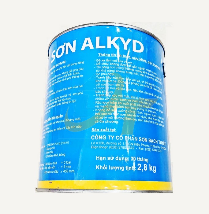 Sơn Alkyd (bóng) Bạch Tuyết 2.8kg - Màu xanh đậm Yamaha 736  BachTuyet | Giá rẻ nhất - Công Ty TNHH Thương Mại Dịch Vụ Đạt Tâm