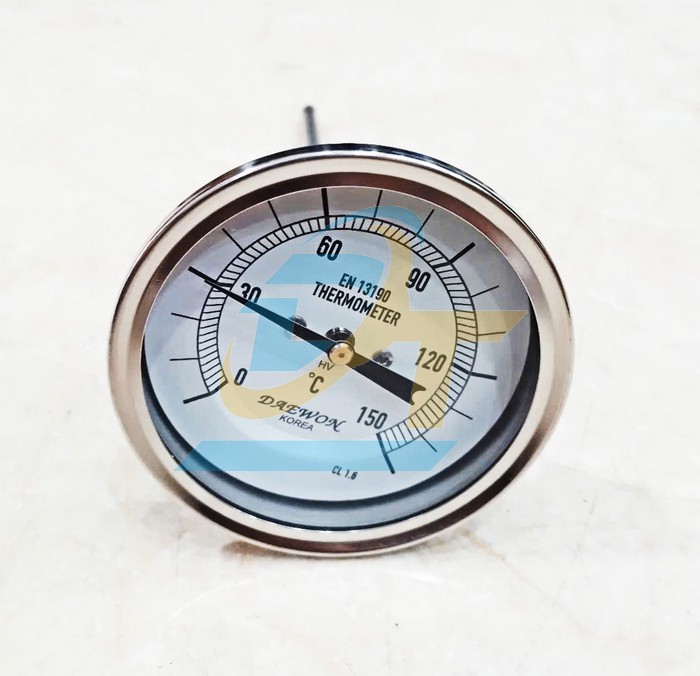 Đồng hồ đo nhiệt độ 75mm 150 độ Deawon ren 21mm (Vỏ thép, Chân sau cảm ứng inox 304 dài 132mm)  DAEWON | Giá rẻ nhất - Công Ty TNHH Thương Mại Dịch Vụ Đạt Tâm
