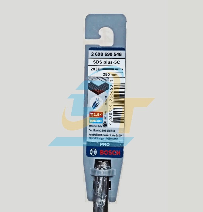 Mũi đục bê tông dẹp chuôi gài 20x250mm Bosch 2608690548  Bosch | Giá rẻ nhất - Công Ty TNHH Thương Mại Dịch Vụ Đạt Tâm