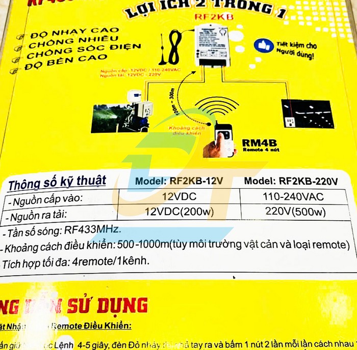 C&ocirc;ng tắc điều khiển từ xa Kawasan RF2KB-220V RM4D RF2KB-220V RM4D KAWASAN | Gi&aacute; rẻ nhất - C&ocirc;ng Ty TNHH Thương Mại Dịch Vụ Đạt T&acirc;m