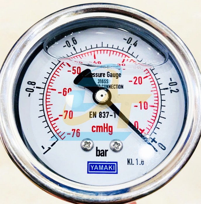 Đồng hồ &aacute;p suất Yamaki 63mm -76cm/Hg -1bar (Ch&acirc;n đứng ren 1/4" NPT)  YAMAKI | Gi&aacute; rẻ nhất - C&ocirc;ng Ty TNHH Thương Mại Dịch Vụ Đạt T&acirc;m