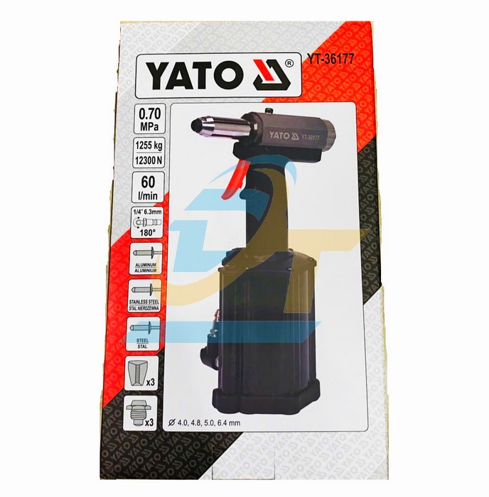 M&aacute;y r&uacute;t đinh rive inox bằng kh&iacute; n&eacute;n 4.0 - 6.4mm Yato YT-36177  YaTo | Gi&aacute; rẻ nhất - C&ocirc;ng Ty TNHH Thương Mại Dịch Vụ Đạt T&acirc;m