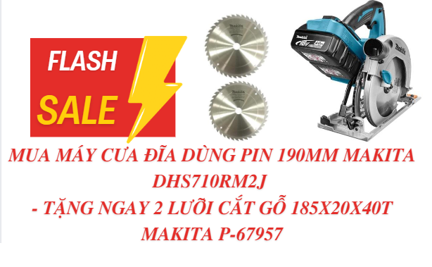 M&aacute;y cưa đĩa d&ugrave;ng pin Makita DHS710RM2J 36V